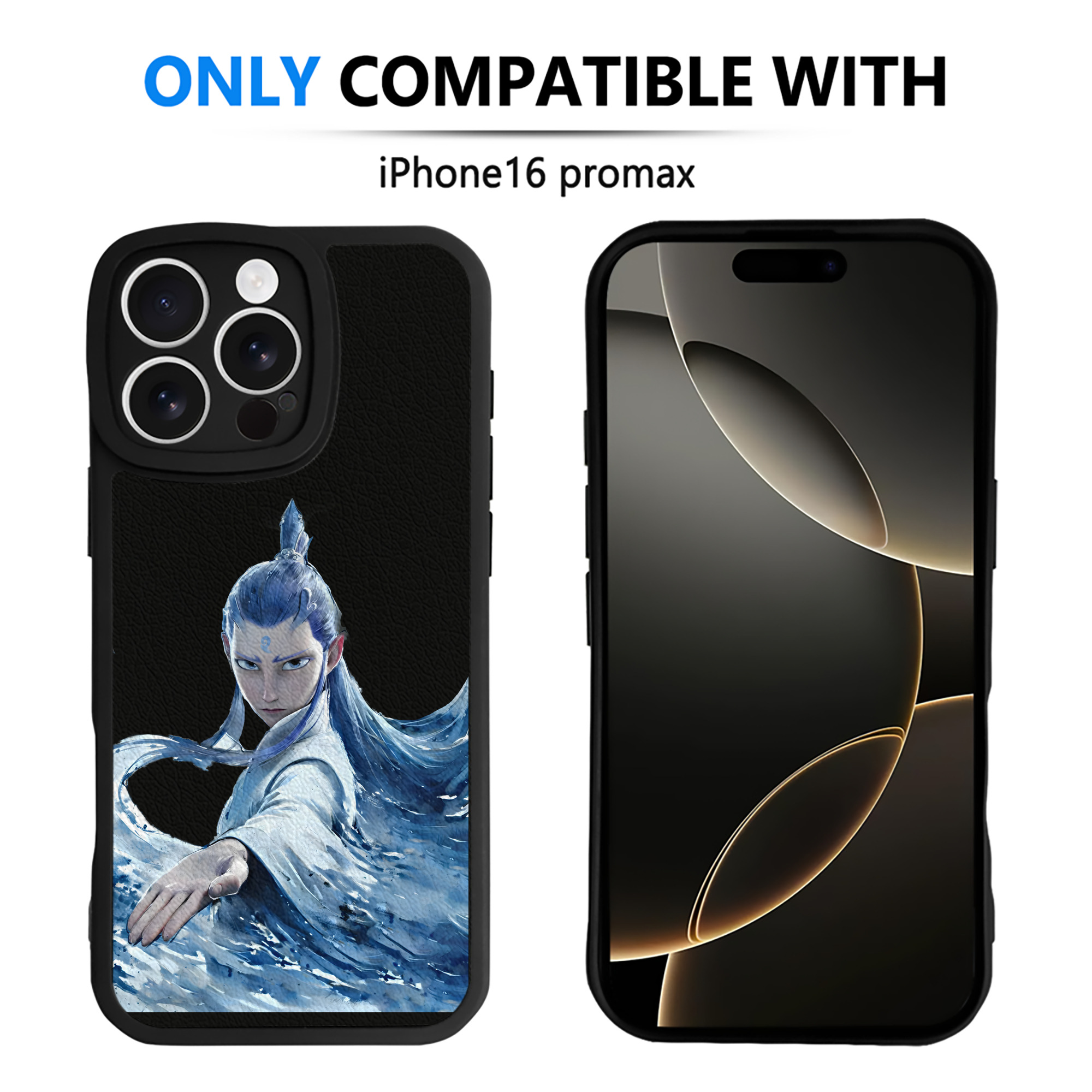 （画像用） Ne Zha 2 ナタ 魔童の大暴れ 【iPhone 16シリーズ対応】シリコンスマホケース（レザー調） 材質：シリコン